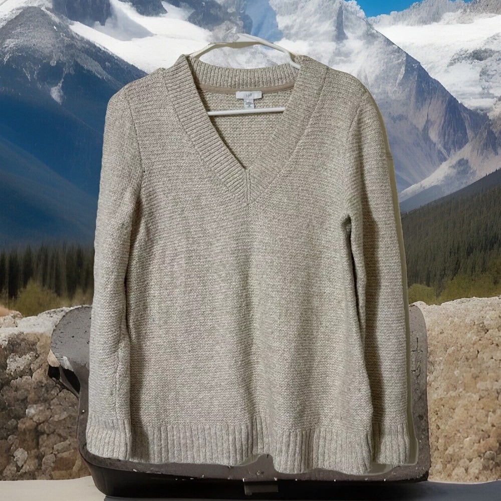 Y2K CHIC‎ J. Jill Marled V-Neck Sweater Ivory-  size XSP